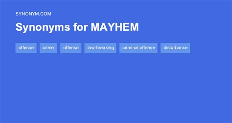 mayhem pronunciation|mayhem synonyms.